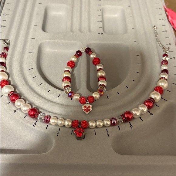 Handmade Beaded Dog Necklace and Matching Owner Bracelet Set - Picture 7 of 9